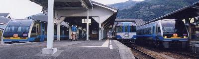 阿波池田駅特急揃い踏み
